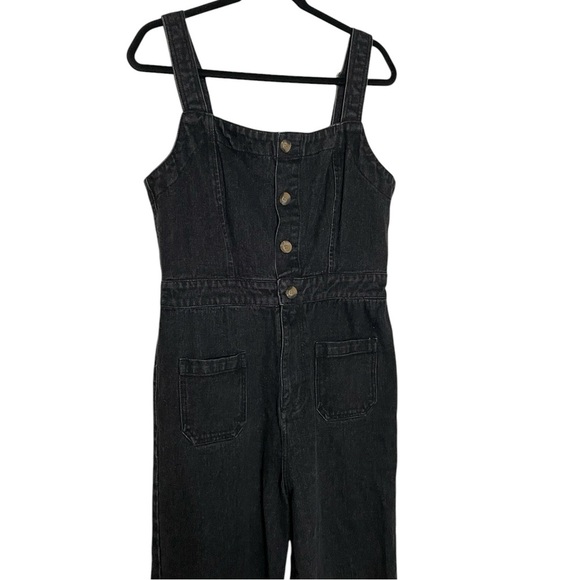 NWT Whimsy + Row Grace Jumpsuit Black Wash Denim - Picture 6 of 13